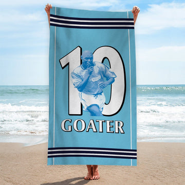 Manchester Blue Goater 10 - Football Legends - Beach Towel - 150cm x 75cm