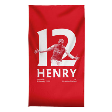 The Gooners Henry 12 - Football Legends - Beach Towel - 150cm x 75cm