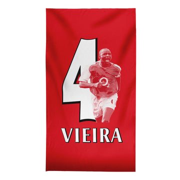 The Gooners Vieira 4 - Football Legends - Beach Towel - 150cm x 75cm