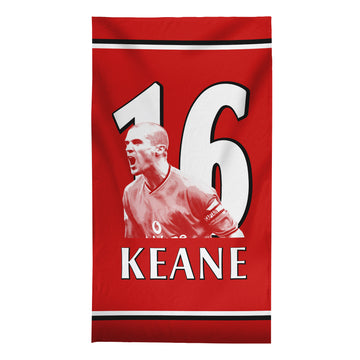 Manchester Red Keane 16 - Football Legends - Beach Towel - 150cm x 75cm