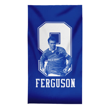 Merseyside Blues Ferguson 9 - Football Legends - Beach Towel - 150cm x 75cm