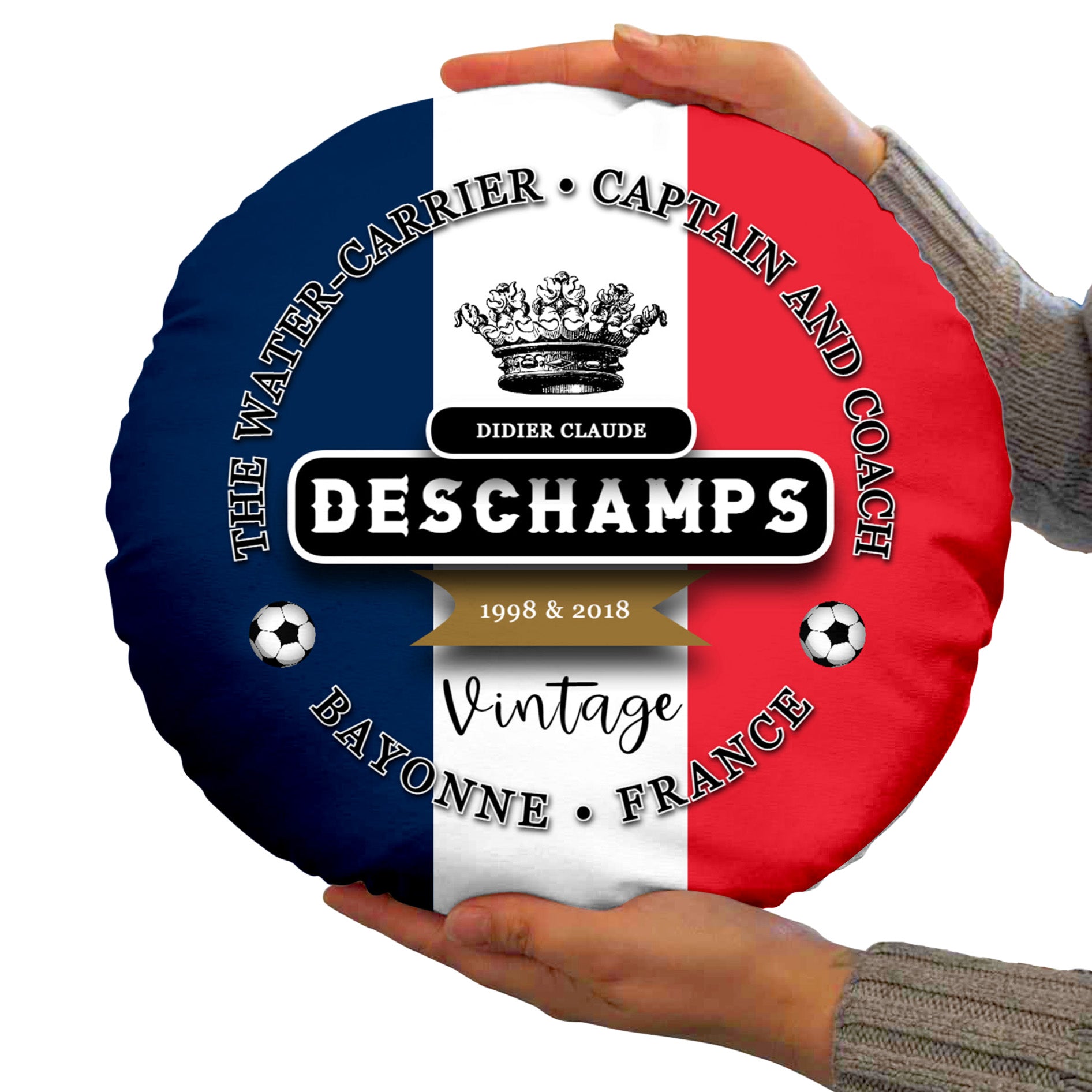 France Deschamps  - Legend Collection - Circle Cushion 14"