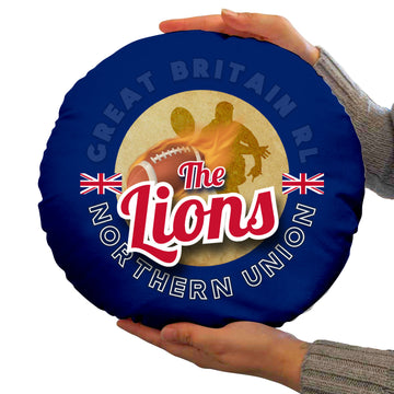 Great Britain Rugby League Lions  - Legend Collection - Circle Cushion 14"