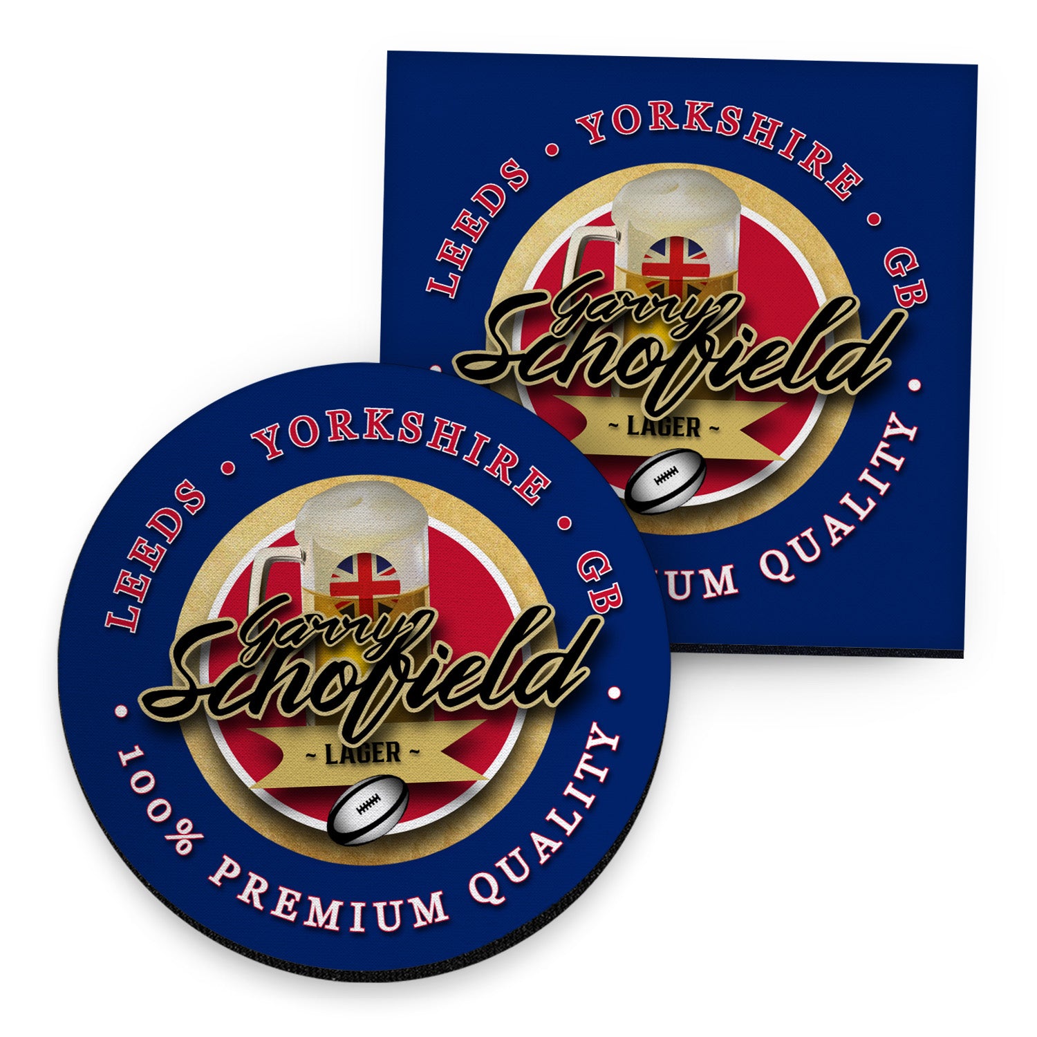 Great Britain Rugby League Schofield - Coaster - Circle or Square