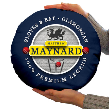 Glamorgan Cricket Maynard  - Legend Collection - Circle Cushion 14