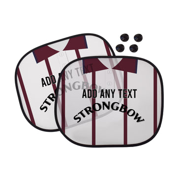 Heart of Midlothian 1994 Away Shirt - Personalised Retro Football Car Sun Shade - Set of 2