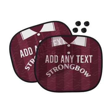 Heart of Midlothian 1997 Home Shirt - Personalised Retro Football Car Sun Shade - Set of 2