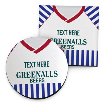Huddersfield 1987 Home Shirt - Personalised Drink Coaster - Square Or Circle