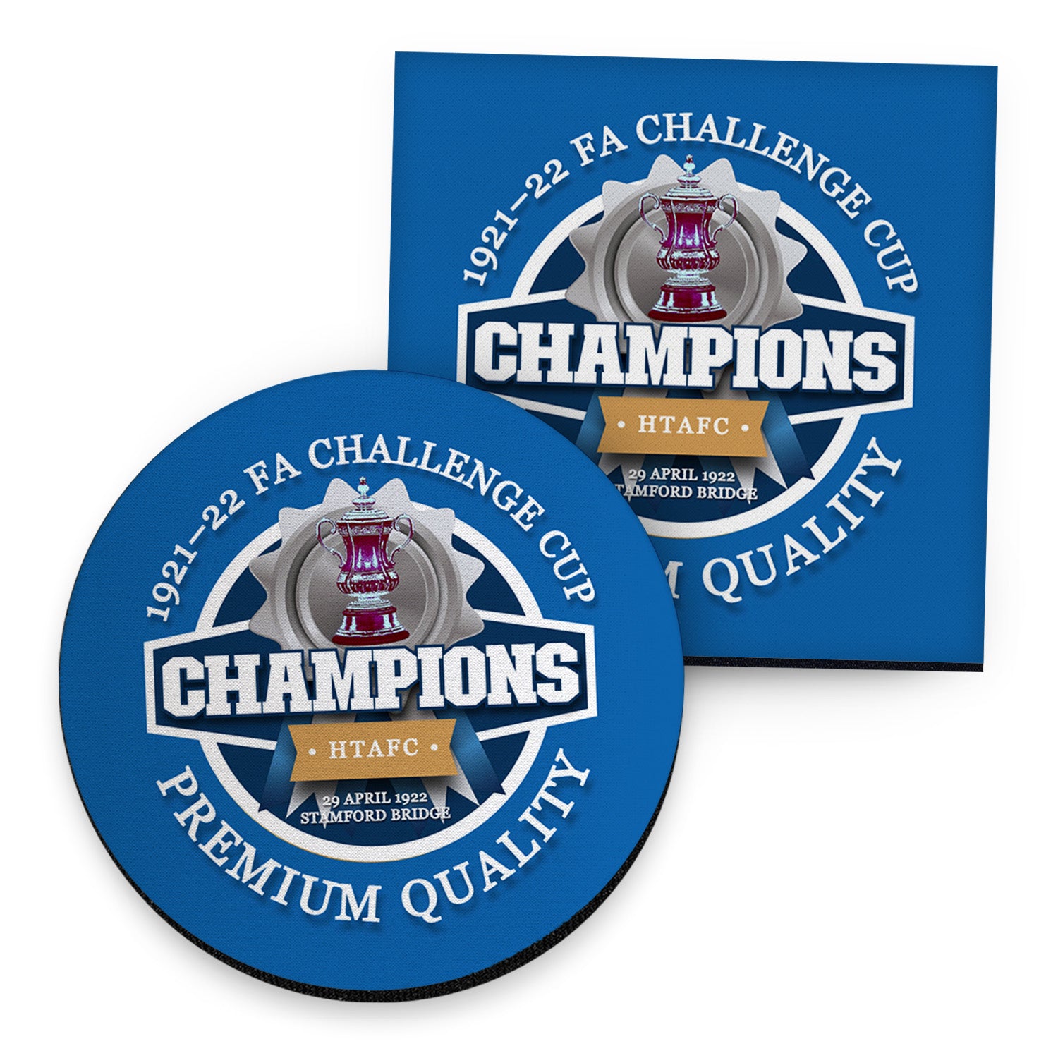 Huddersfield FA Cup - Football Coaster - Square Or Circle