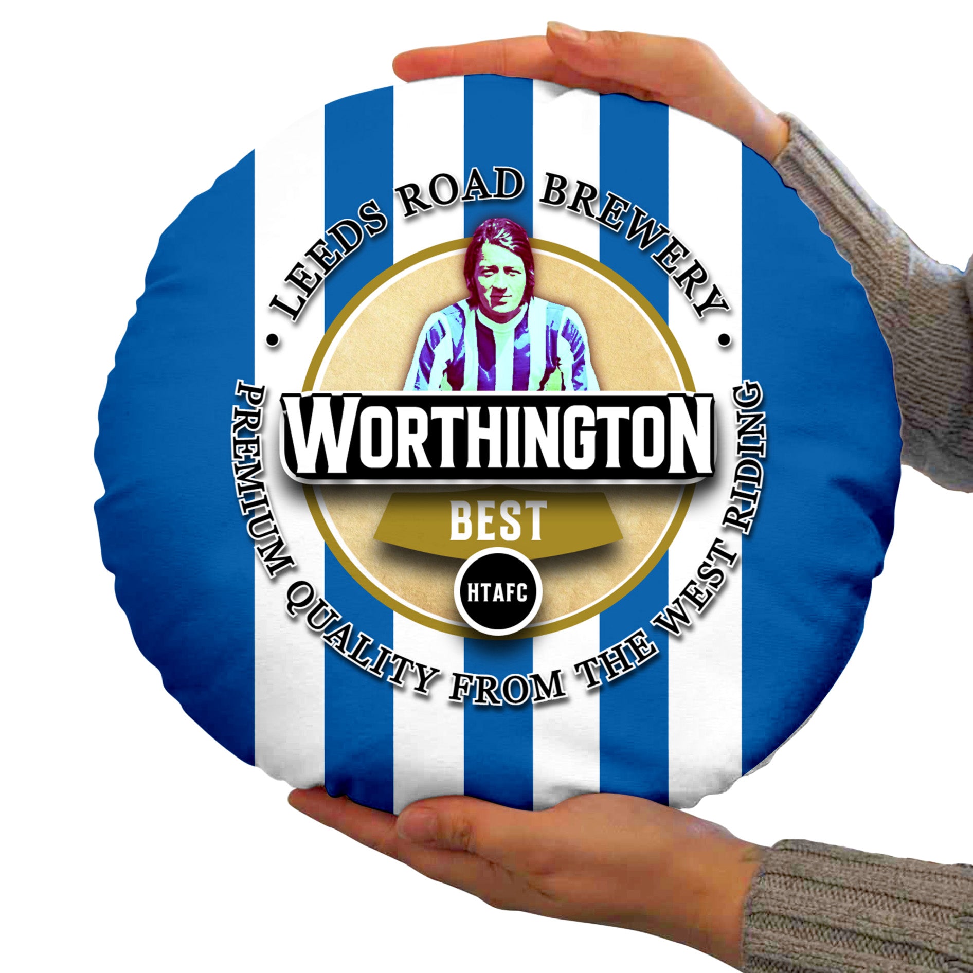 Huddersfield Worthington - Football Legends - Circle Cushion 14"