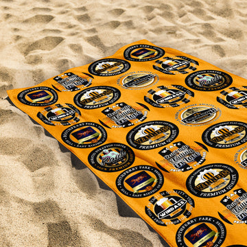 Hull - Football Legends - Personalised Lightweight, Microfibre Retro Beach Towel - 150cm x 75cm