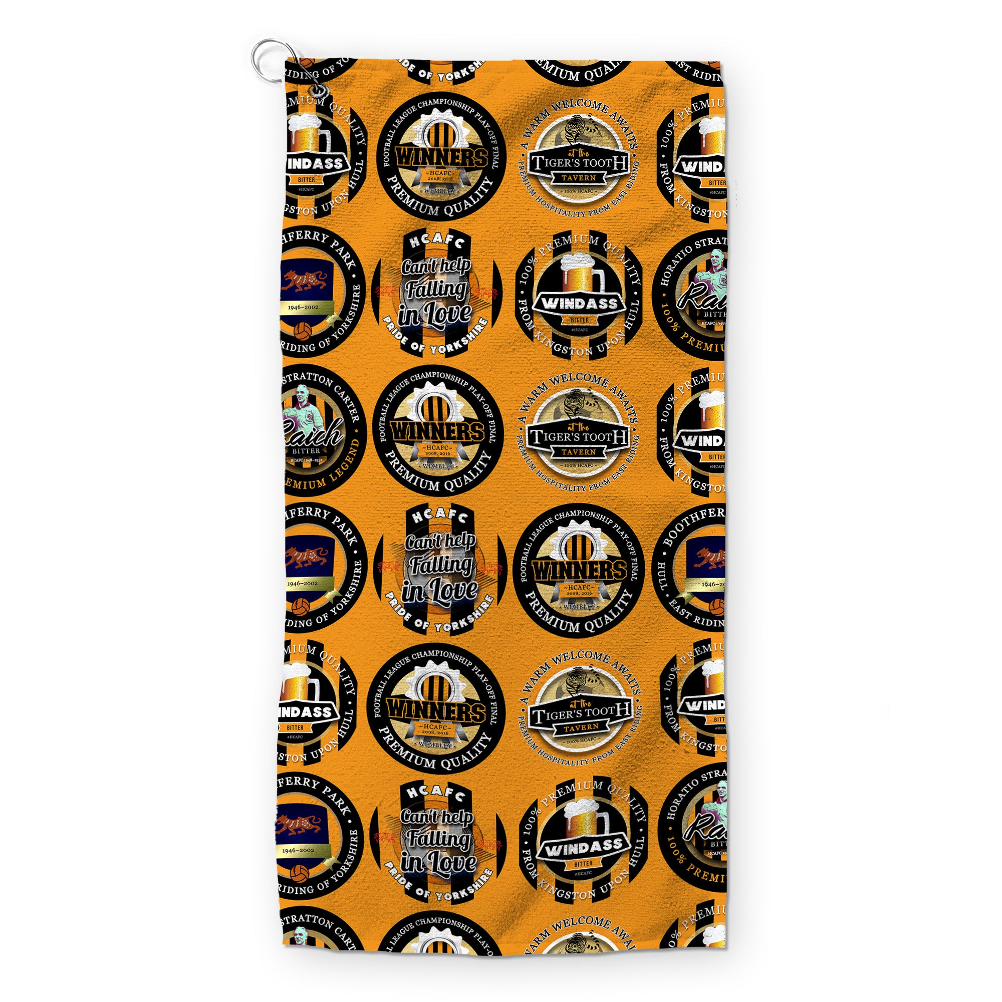 Hull - Football Legends - Retro Lightweight, Microfibre Golf Towel