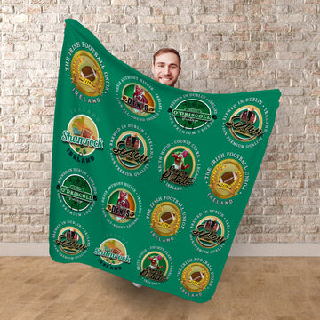 Ireland Rugby Union - Legend Collection - Fleece Blanket 150cm X 150cm