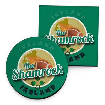 Ireland Rugby Union Shamrock - Coaster - Circle or Square