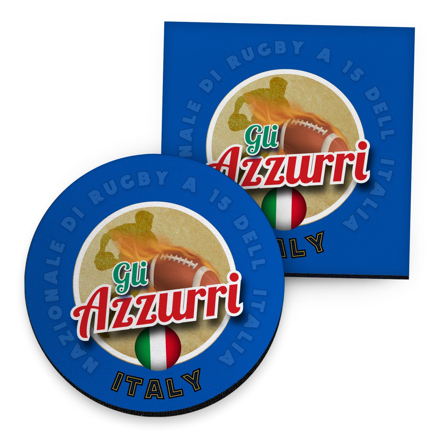 Italy Rugby Union Azzurri - Coaster - Circle or Square