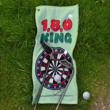 180 King - Funny Darts Golf Towel