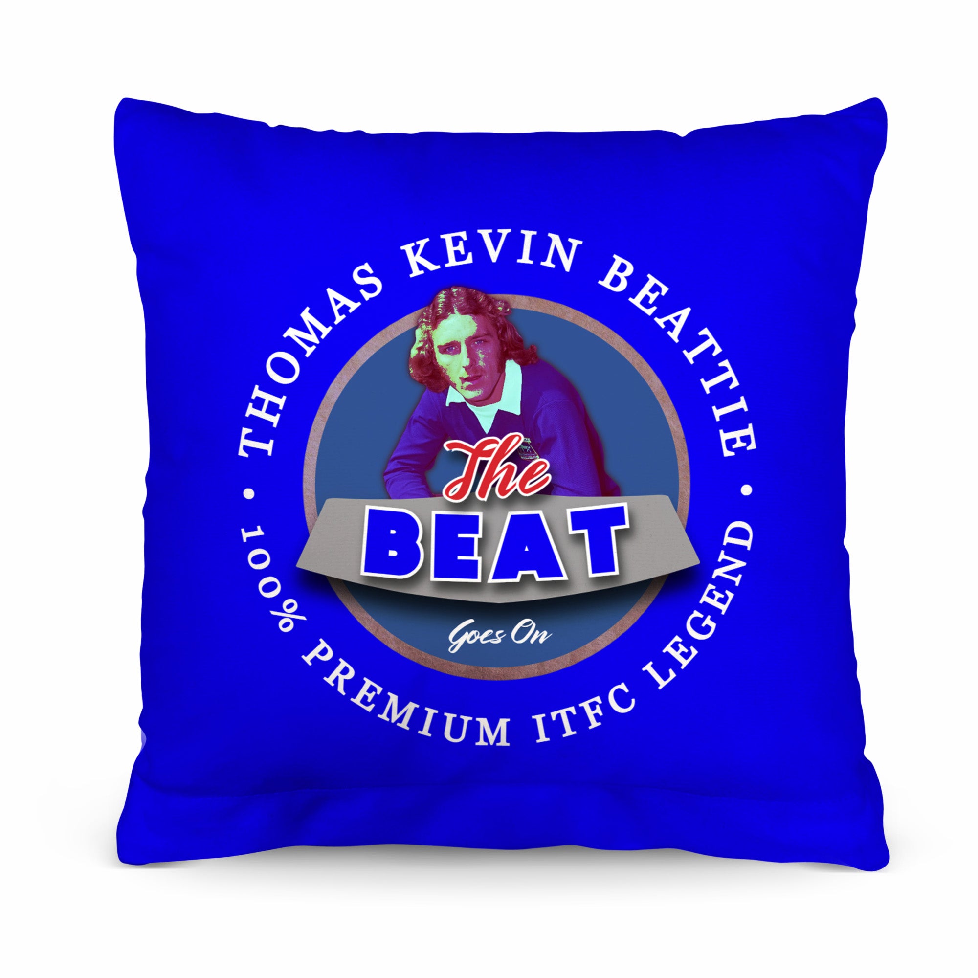 Ipswich Kevin Beattie - Football Legends - Cushion 10"