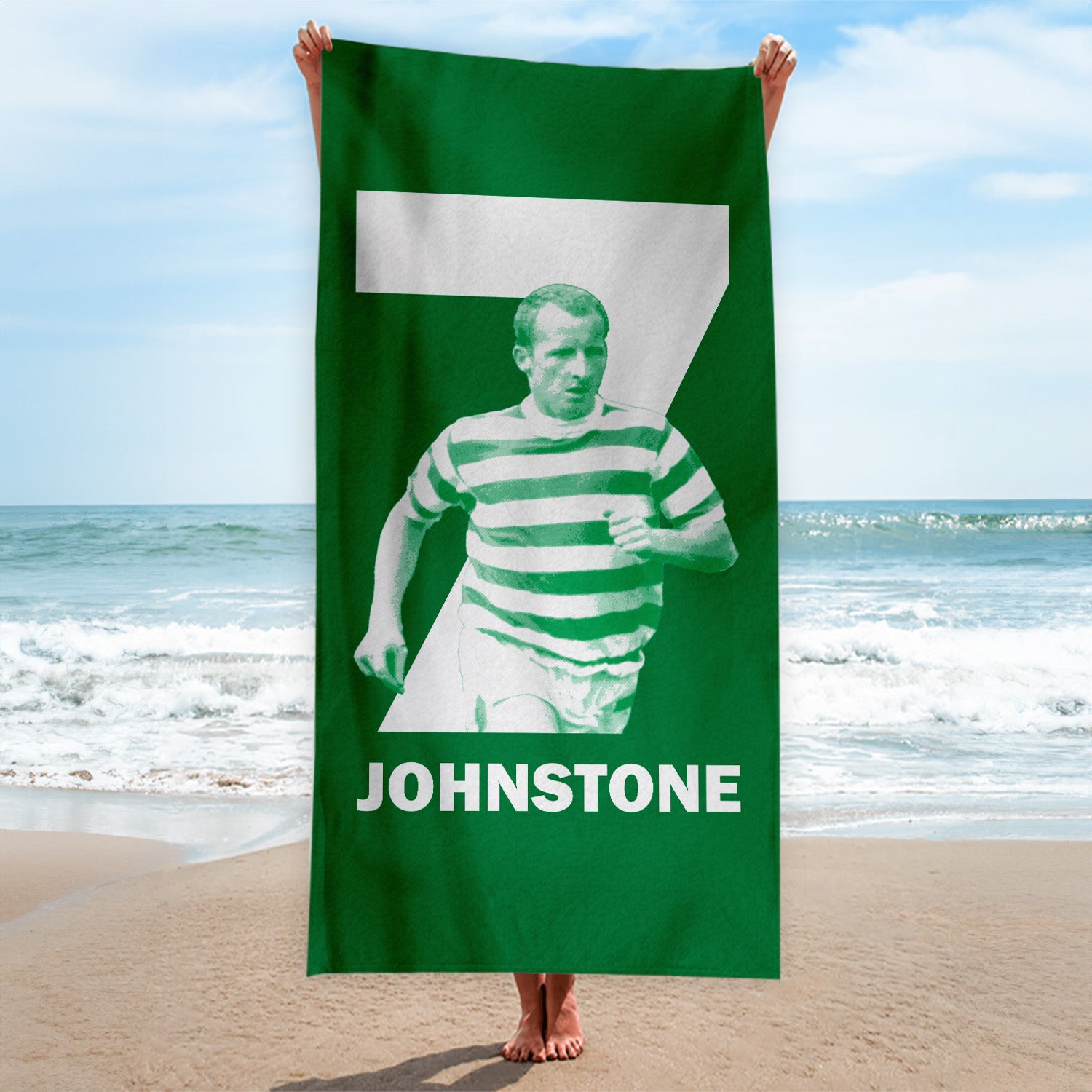 Celtic - Johnstone 7 - Beach Towel - 150cm x 75cm