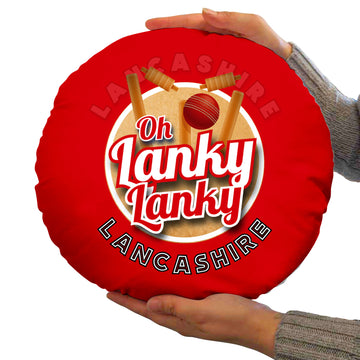 Lancashire Cricket Lanky  - Legend Collection - Circle Cushion 14