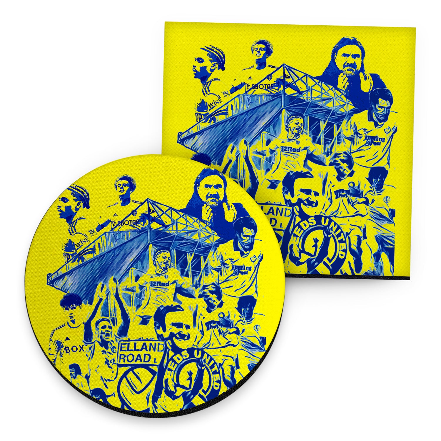 Leeds Montage - Football Coaster - Square Or Circle