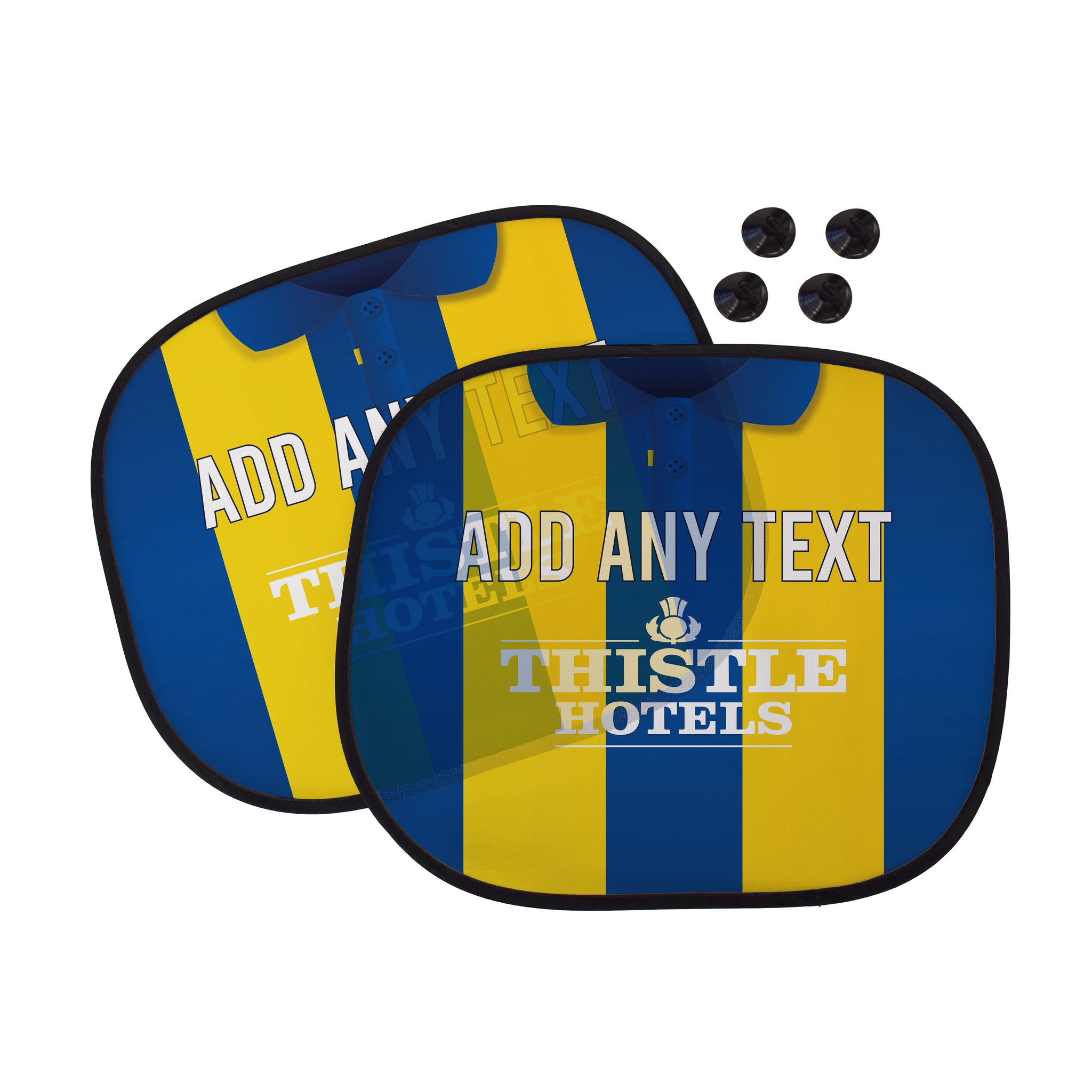 Leeds 1994 Away Shirt - Personalised Retro Football Car Sun Shade - Set of 2