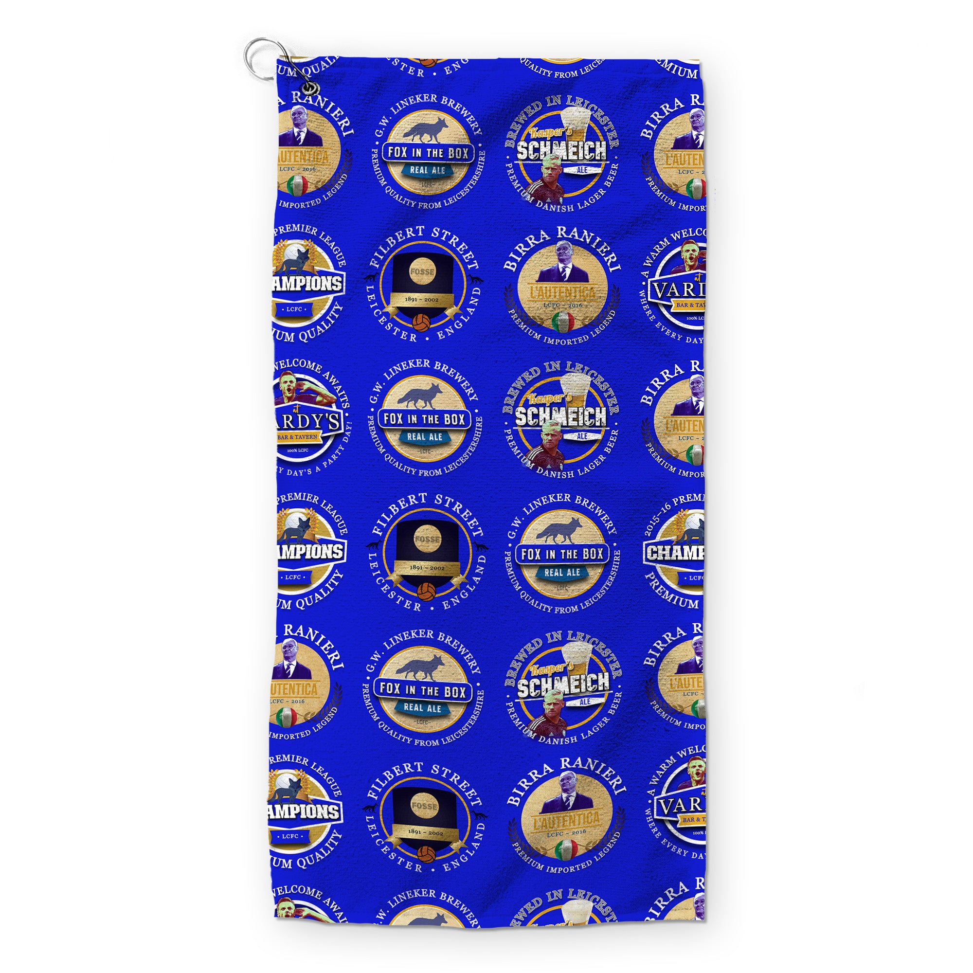 Leicester - Football Legends - Retro Lightweight, Microfibre Golf Towel