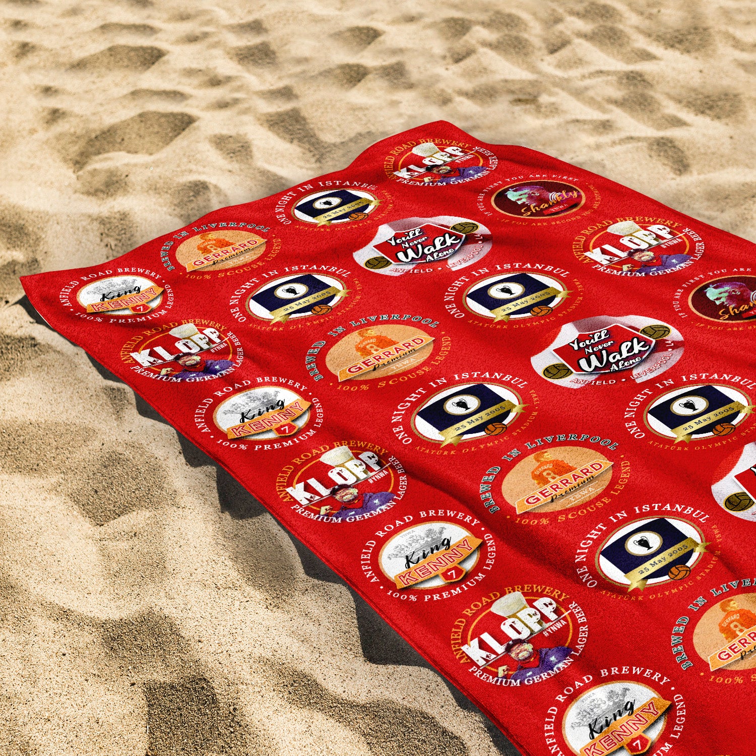 Liverpool - Football Legends - Microfibre Beach Towel - 150cm x 75cm