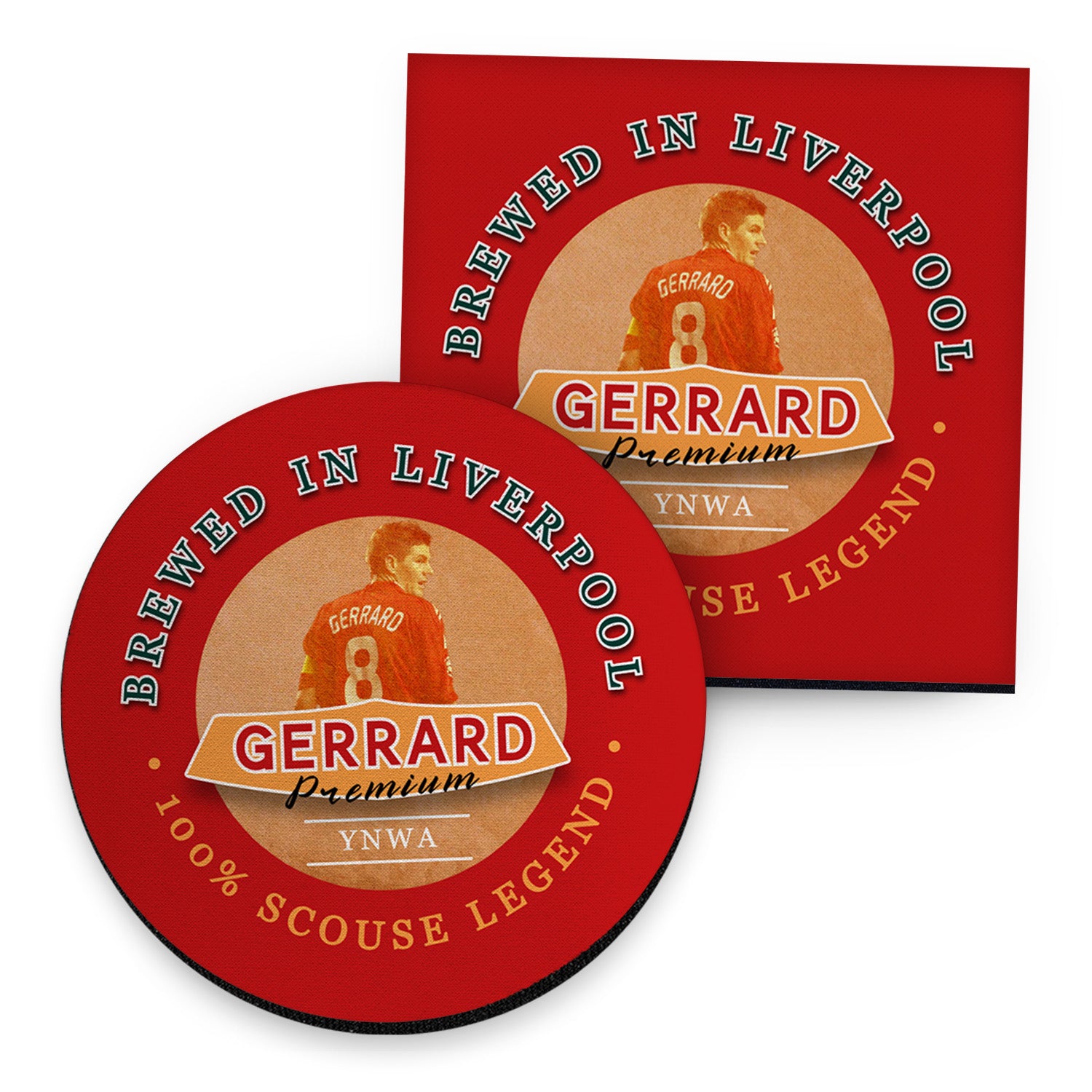 Liverpool Gerrard - Football Coaster - Square Or Circle