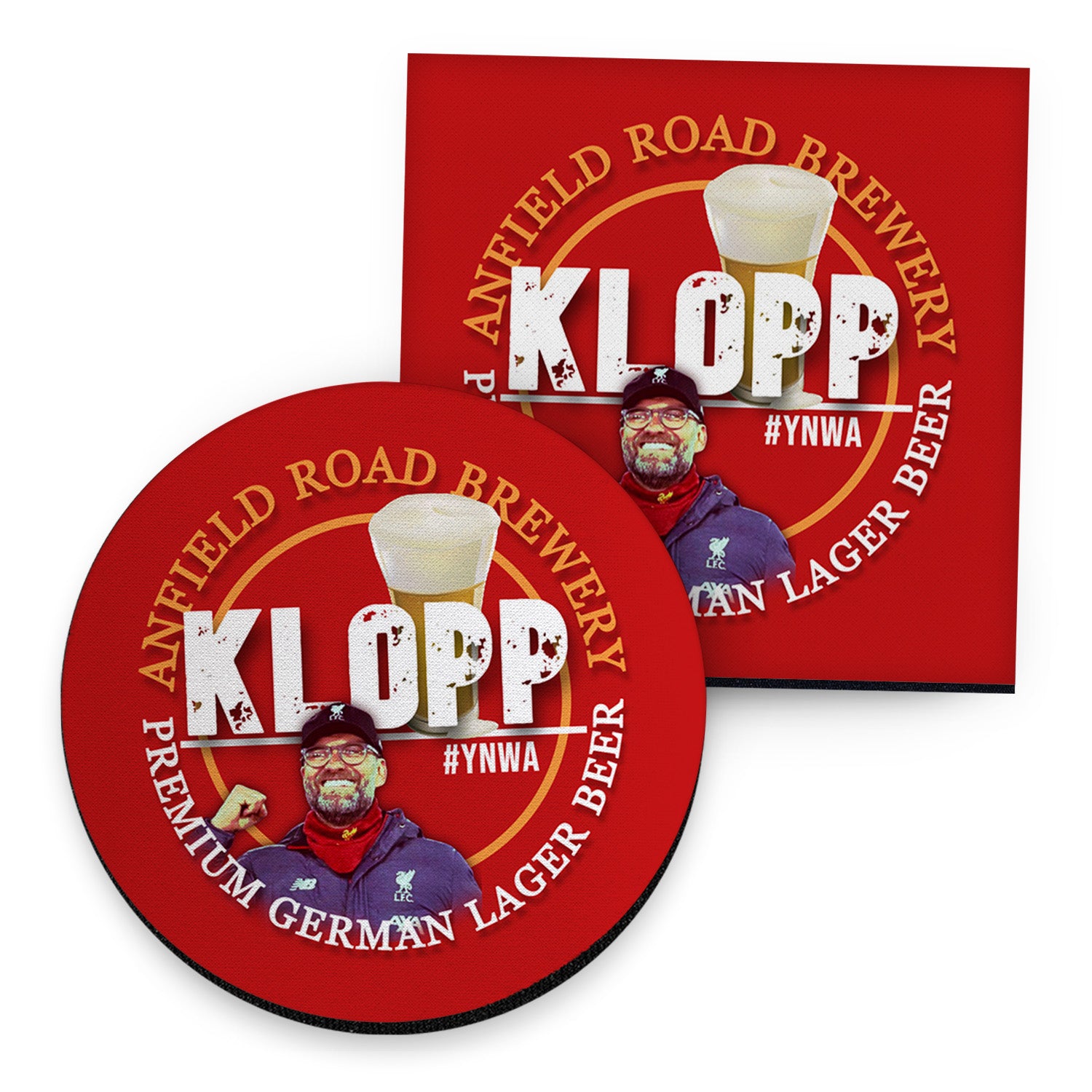 Liverpool Klopp - Football Coaster - Square Or Circle