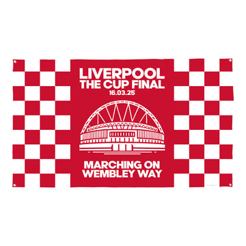 Liverpool Cup Final - Banner - Chequered - Two Sizes