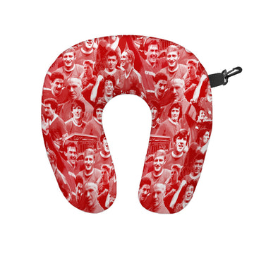 Liverpool Montage - Retro Football Travel Pillow