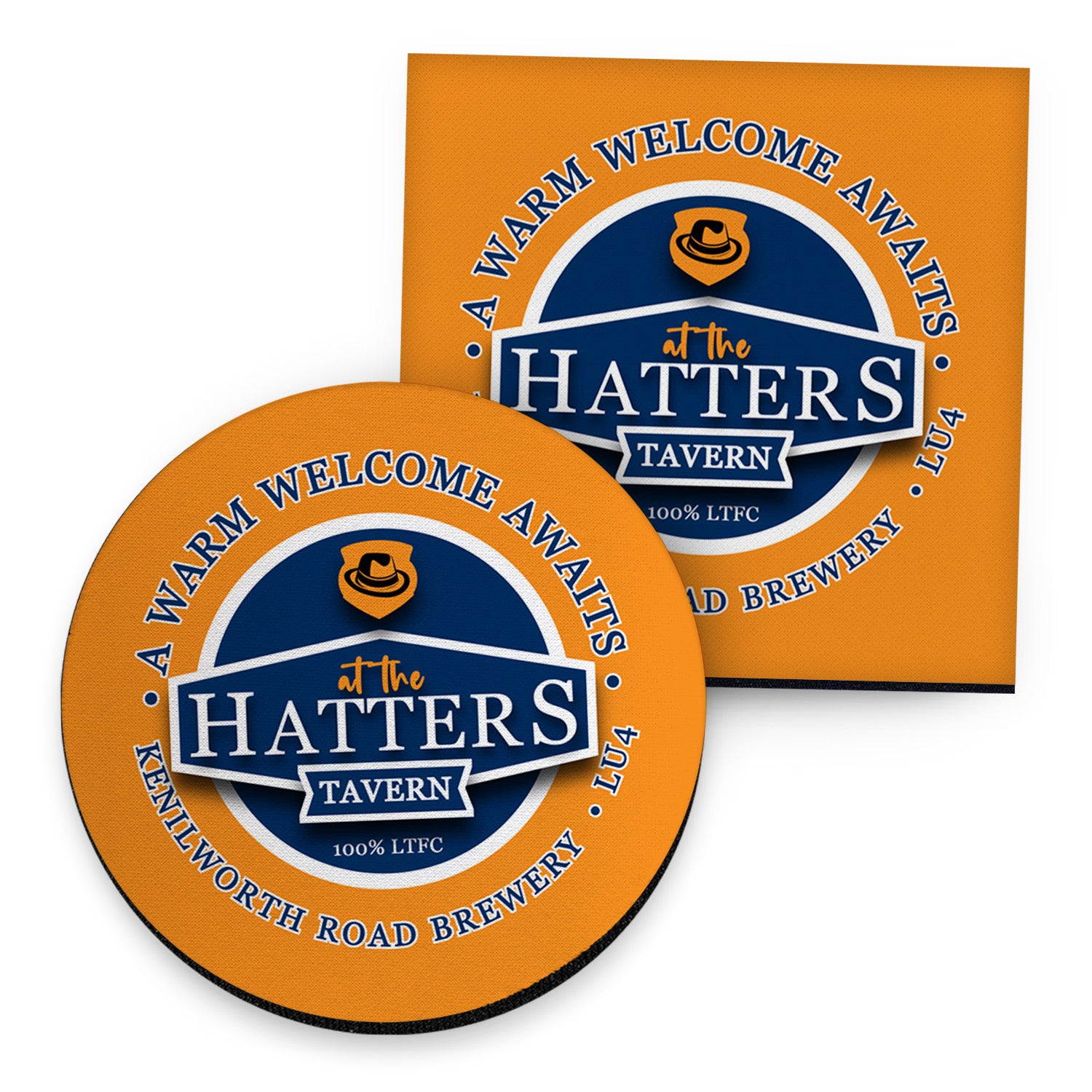 Luton Hatters - Football Coaster - Square Or Circle