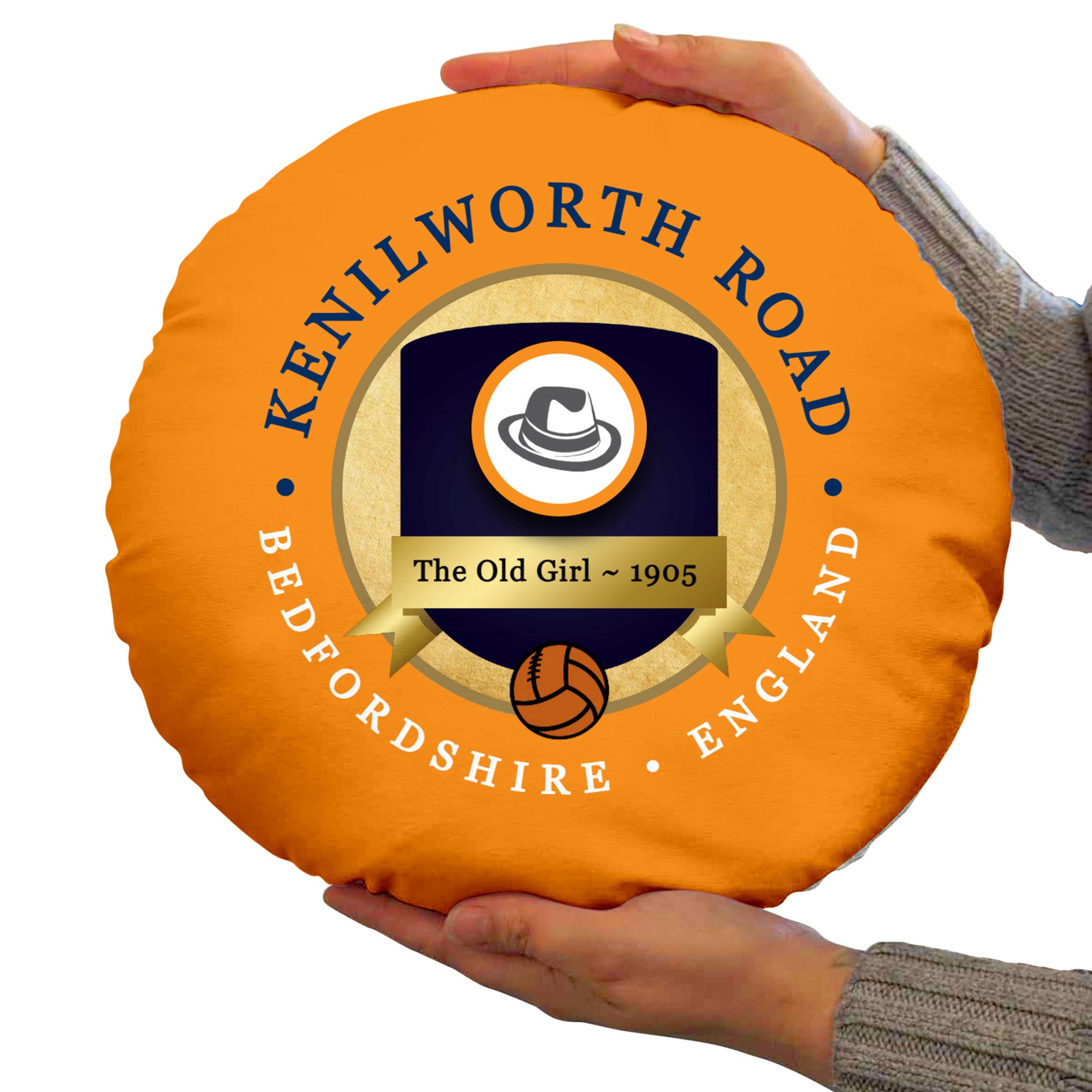 Luton Kenilworth Road - Football Legends - Circle Cushion 14"