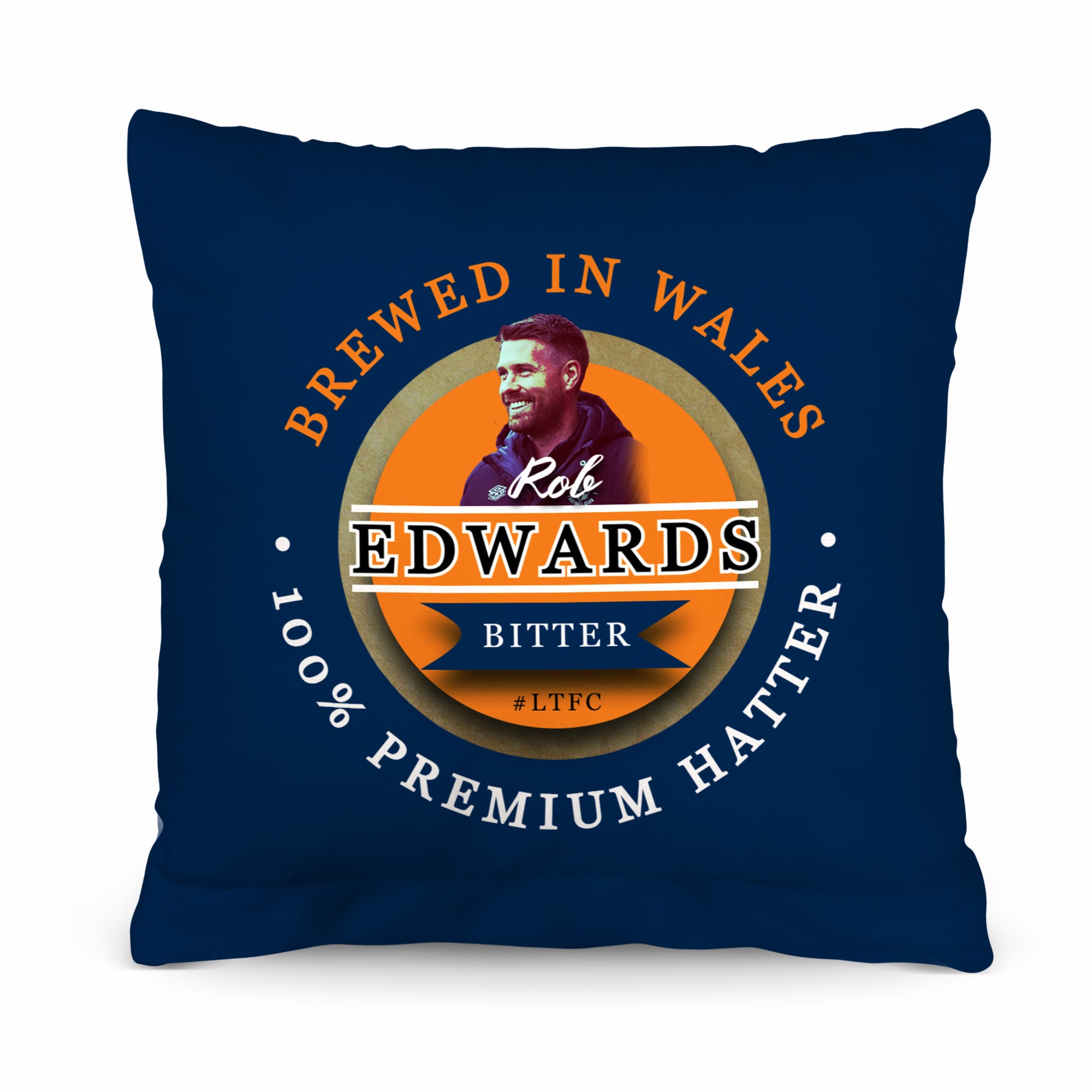 Luton Rob Edwards - Football Legends - Cushion 10"