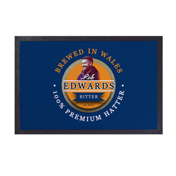 Luton Rob Edwards  - Football Legends - Door Mat -60cm X 40cm