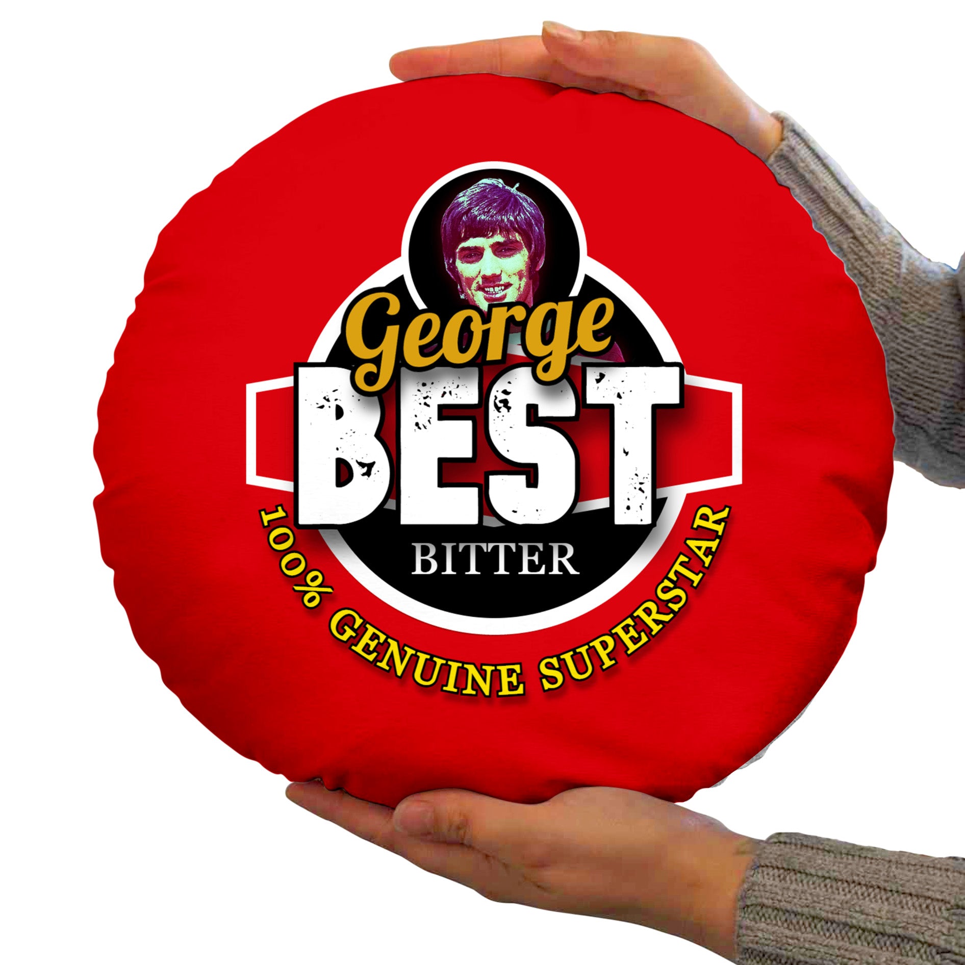 Manchester Red Best - Football Legends - Circle Cushion 14"