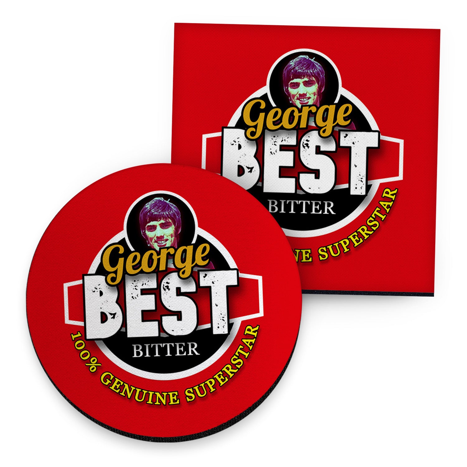 Manchester Red Best - Football Coaster - Square Or Circle