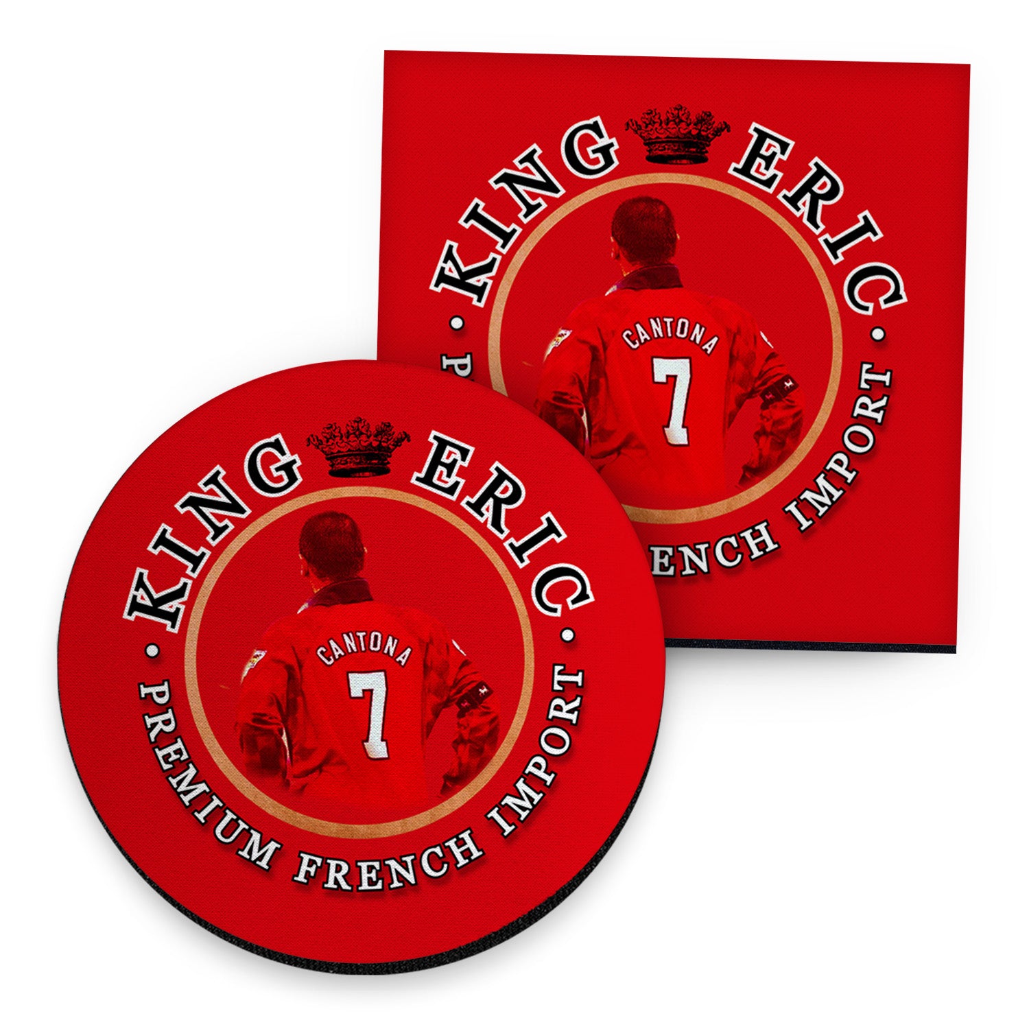 Manchester Red Cantona - Football Coaster - Square Or Circle