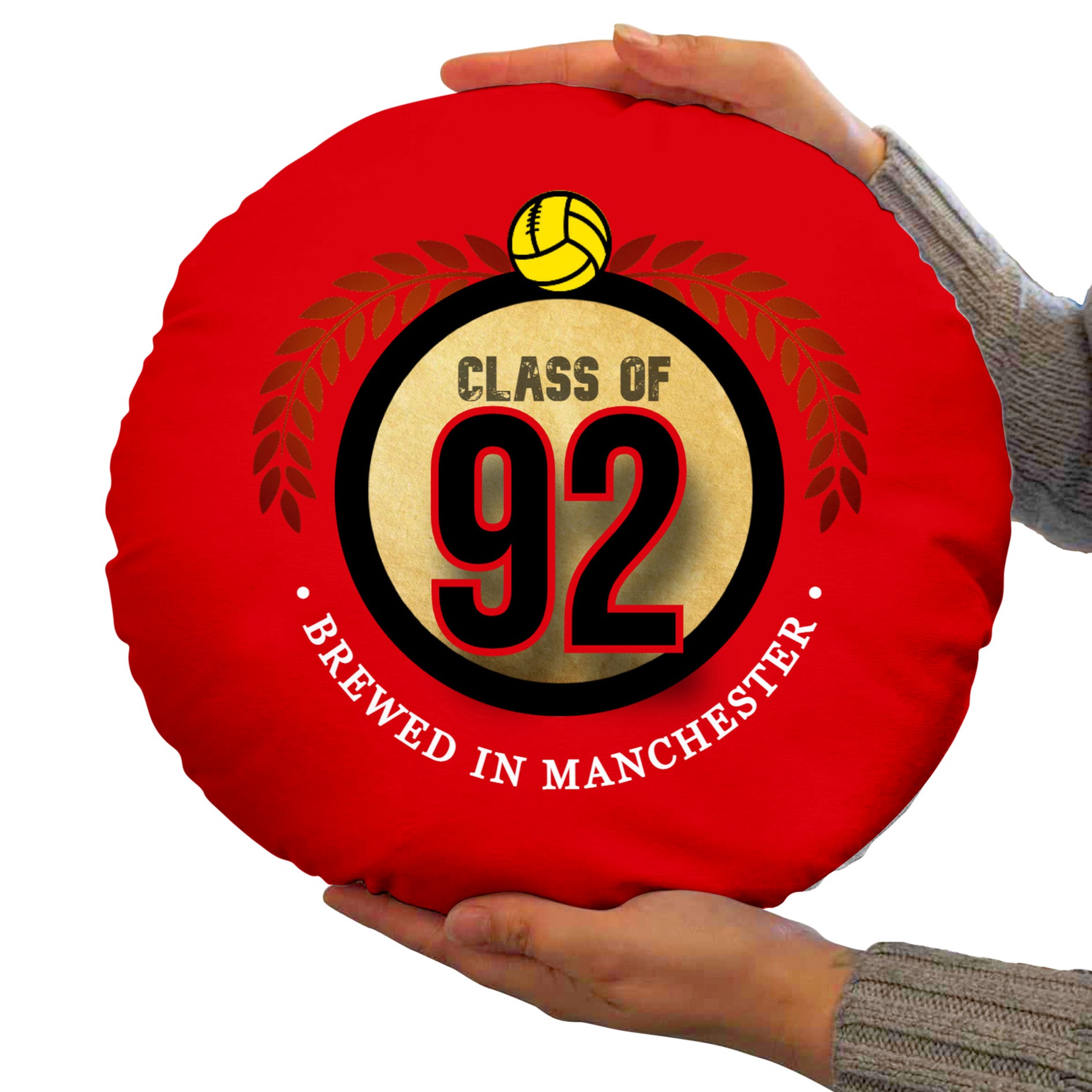 Manchester Red Class of 92 - Football Legends - Circle Cushion 14"