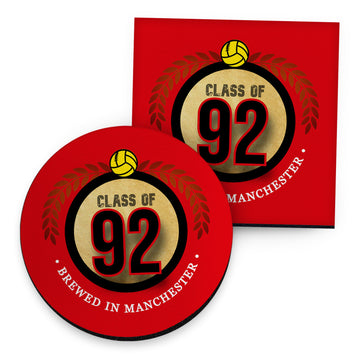 Manchester Red Class of 92 - Football Coaster - Square Or Circle