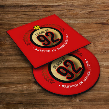 Manchester Red Class of 92 - Football Coaster - Square Or Circle