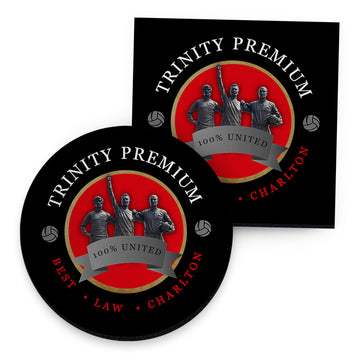 Manchester Red Trinity - Football Coaster - Square Or Circle