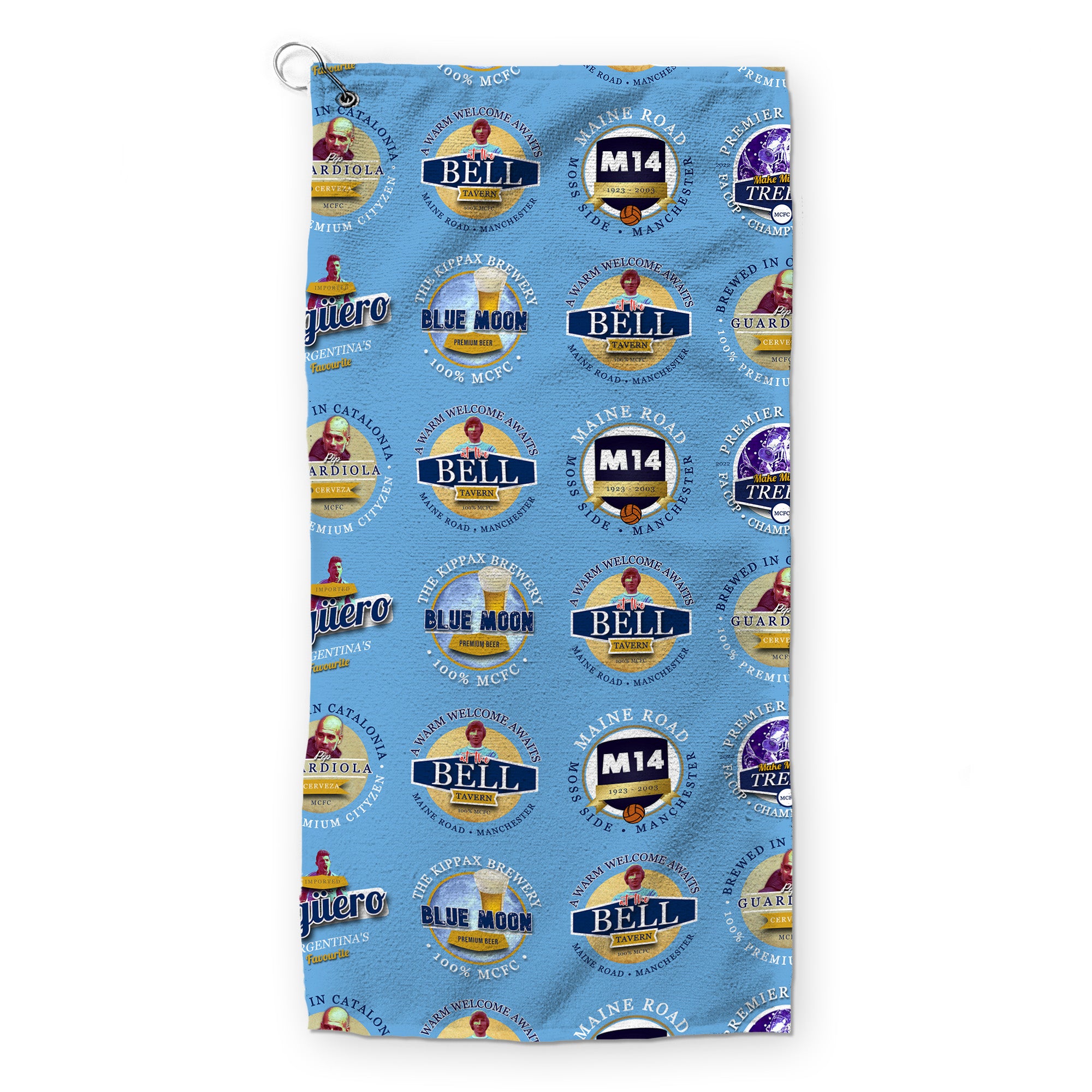 Manchester Blue - Football Legends - Retro Lightweight, Microfibre Golf Towel