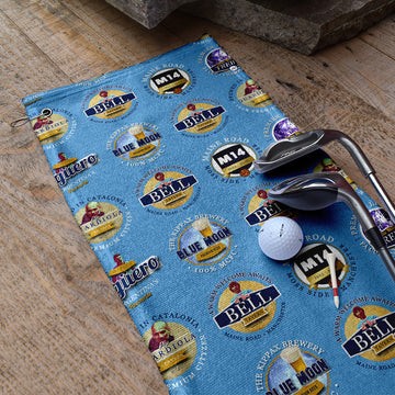Manchester Blue - Football Legends - Retro Lightweight, Microfibre Golf Towel