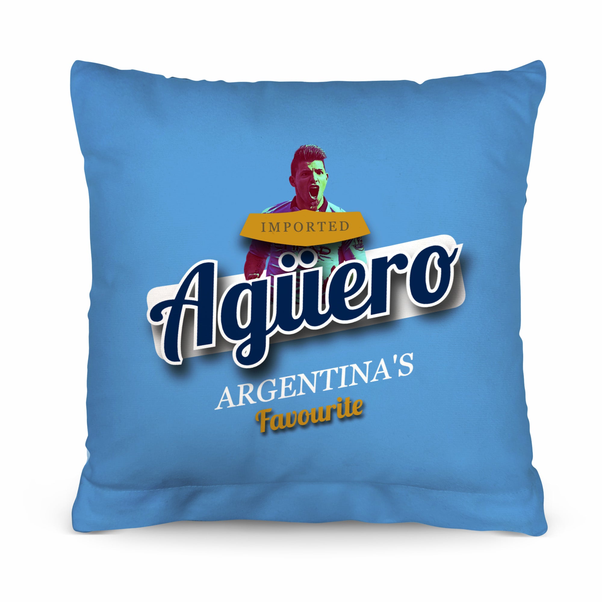 Manchester BlueAguero - Football Legends - Cushion 10"