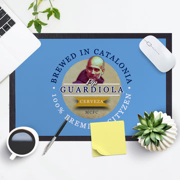 Manchester Blue Guardiola  - Football Legends - Door Mat -60cm X 40cm