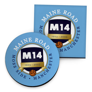 Manchester Blue Maine Road - Football Coaster - Square Or Circle