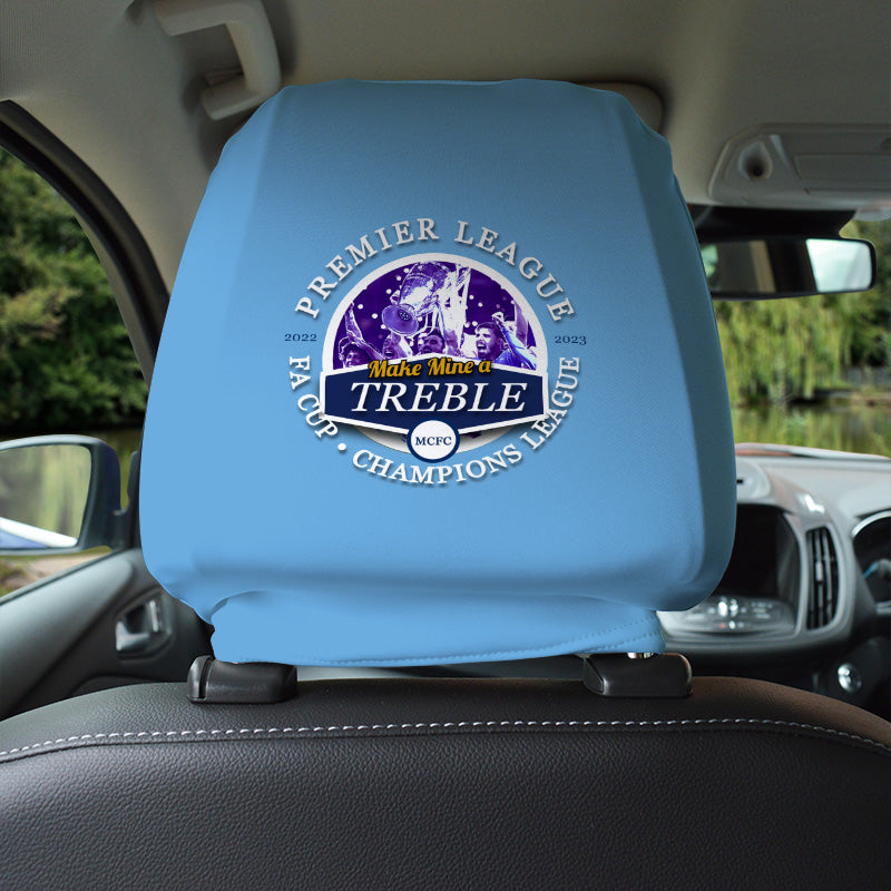 Manchester Blue Treble - Football Legends - Headrest Cover