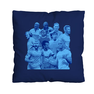 Manchester Blue Montage - Cushion - Two Sizes