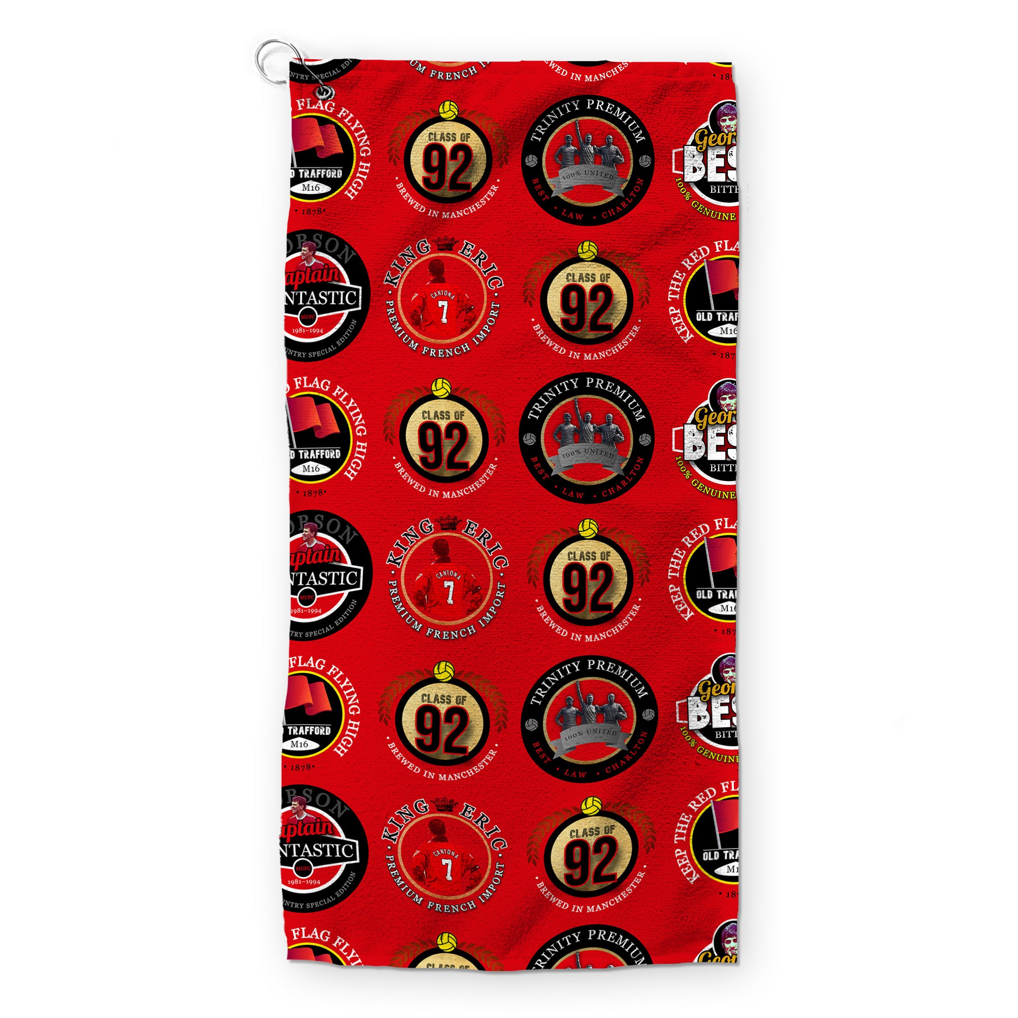 Manchester Red - Football Legends - Retro Lightweight, Microfibre Golf Towel